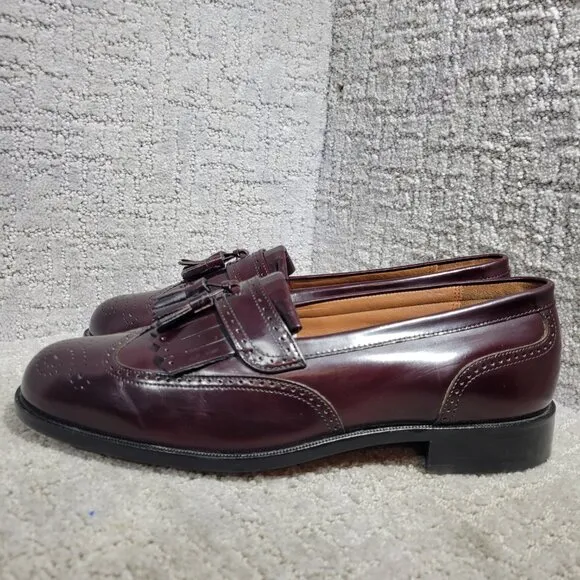 Bostonian Classics Evanston Men’s Size 9.5M US Burgundy Leather Tassel Loafers