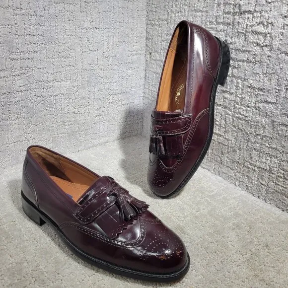 Bostonian Classics Evanston Men’s Size 9.5M US Burgundy Leather Tassel Loafers