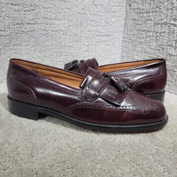 Bostonian Classics Evanston Men’s Size 9.5M US Burgundy Leather Tassel Loafers