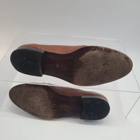 BOSTONIAN FLORENTINE WHISKEY BROWN LEATHER KILTIE TASSEL LOAFERS 24808 SIZE 11M