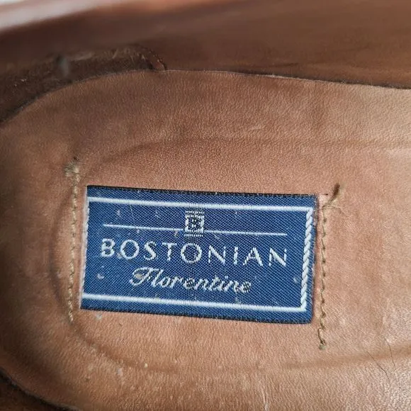 BOSTONIAN FLORENTINE WHISKEY BROWN LEATHER KILTIE TASSEL LOAFERS 24808 SIZE 11M