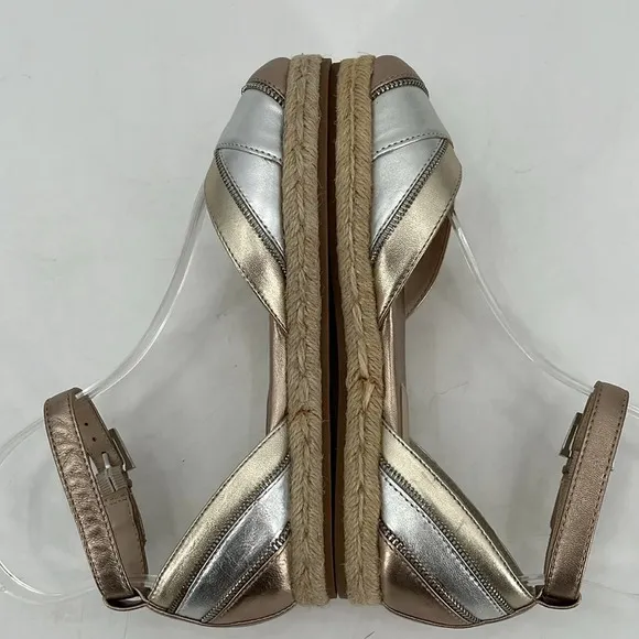 Botkier New York Hudson Metallic Ankle Strap Espadrilles - NWOB - Size 6