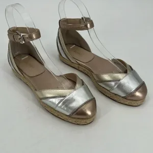 Botkier New York Hudson Metallic Ankle Strap Espadrilles - NWOB - Size 6
