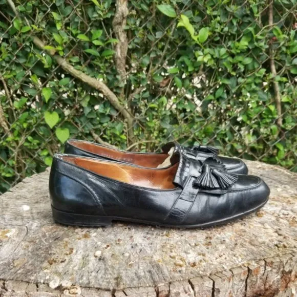 Bragano Cole Haan Shoes Black Tassel Loafers 12M
