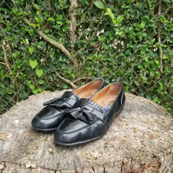 Bragano Cole Haan Shoes Black Tassel Loafers 12M