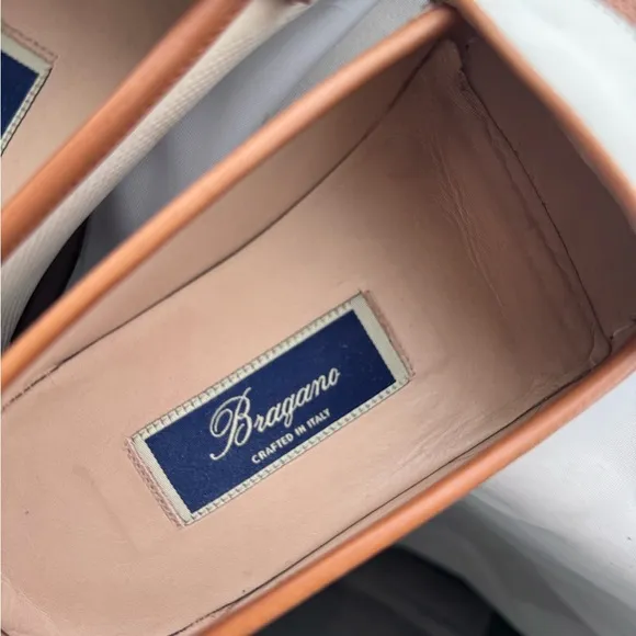 Bragano made in 🇮🇹 White and Brown Loafers