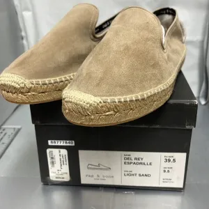 Brand new Rag And Bone Del Rey suede espadrille flat light Sand 9.5