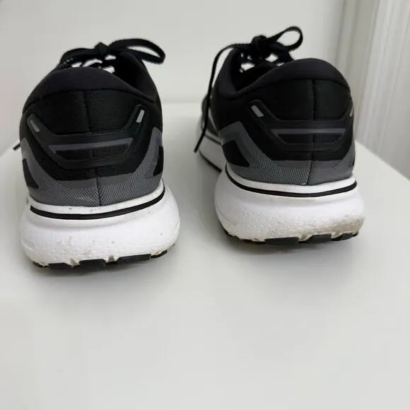 Brooks Ghost 15 Men's Running Athletic Sneakers Black White Athleisure Sz 12.5
