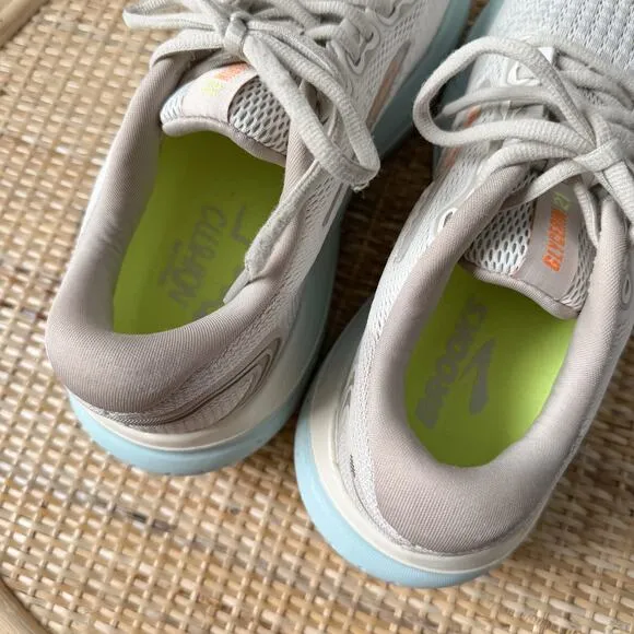 Brooks Glycerin 21 Coconut Aqua Autumn Sunset Running Sneakers Women’s Size 8