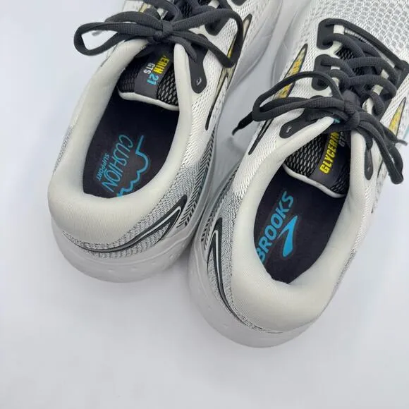 Brooks Glycerin GTS 21 Coconut Forged Iron Yellow Road-Running Sneakers Men’s 11