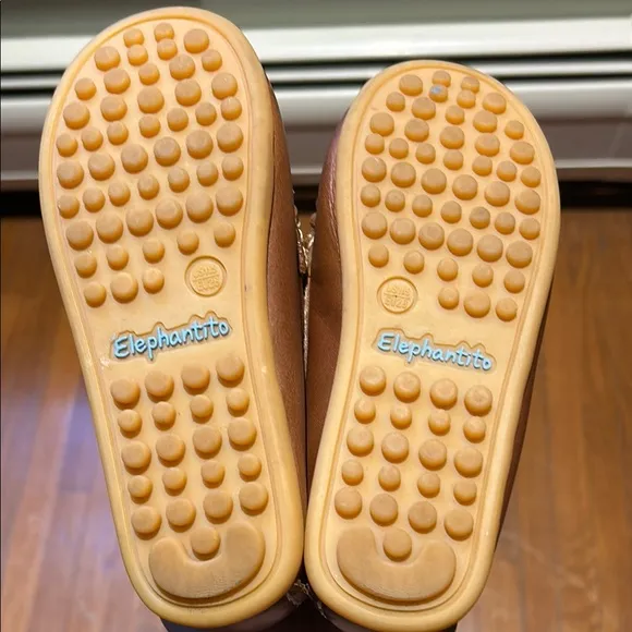 Brown Leather Kids Loafers