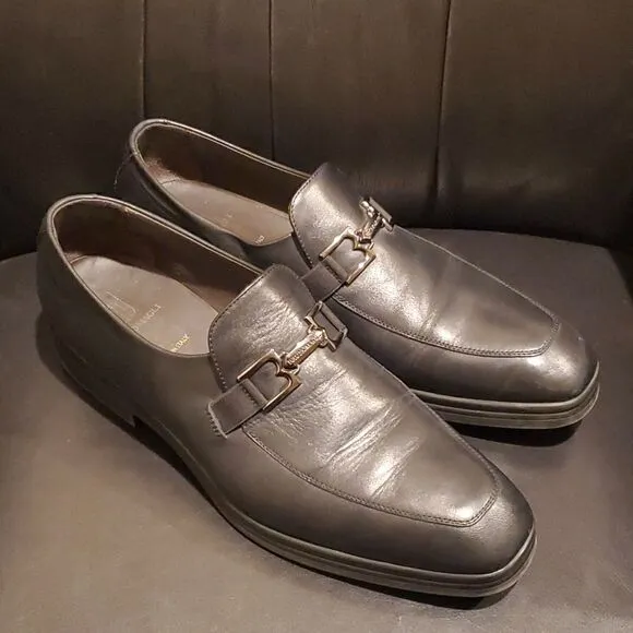 BRUNO MAGLI  Black Leather Mens Loafers - Size 11 1/2