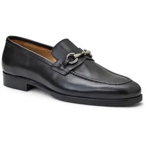 Bruno Magli Mens Presley Black Chain Leather Loafers New