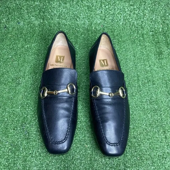 Bruno Magli Simona Slip On Leather Black Woman Loafers SZ 7.5/ 38 MSRP: $350.00