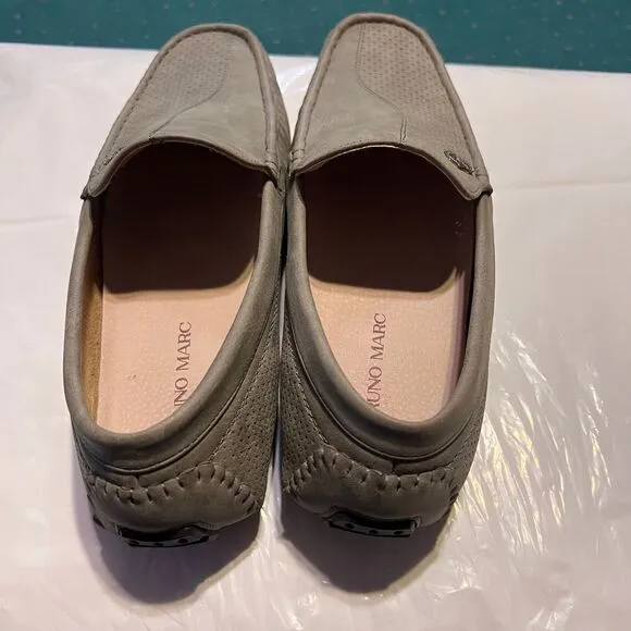 BRUNO MARC Grey Suede Driving Loafers‎ Casual Slip-On Moccasins Comfort SZ-10