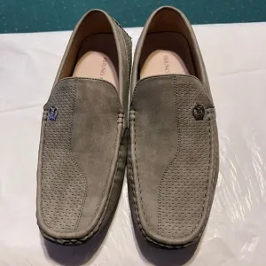 BRUNO MARC Grey Suede Driving Loafers‎ Casual Slip-On Moccasins Comfort SZ-10