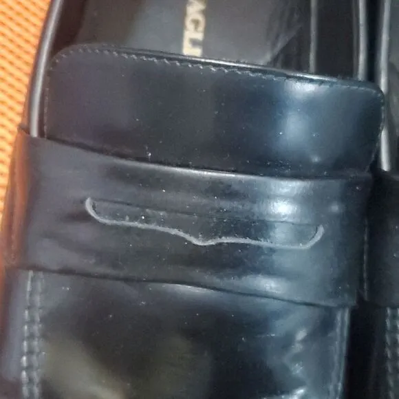 BRUNO MAGLI Black Leather Loafers - Size 14