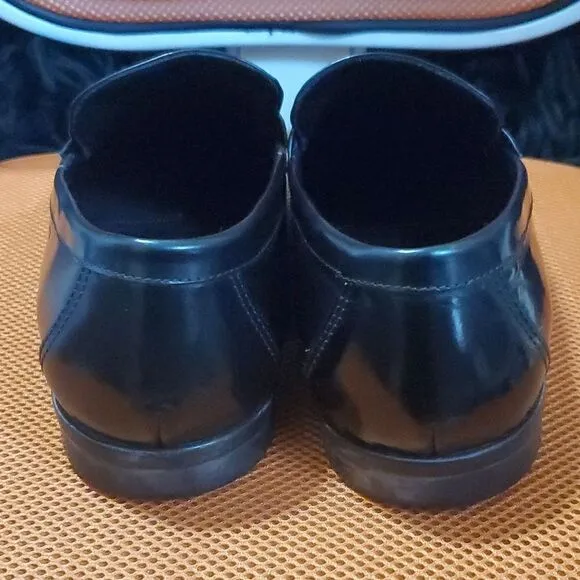 BRUNO MAGLI Black Leather Loafers - Size 14