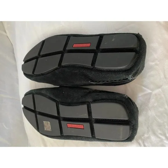 Bugatchi black suede leather loafers 10