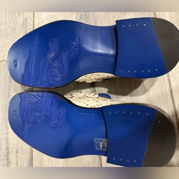 Burberry Barbed Python Print Loafers