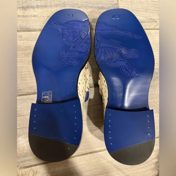 Burberry Barbed Python Print Loafers