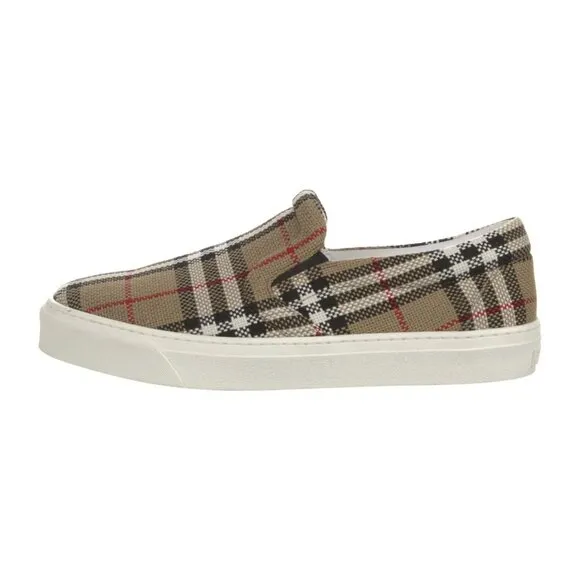 Burberry Check Slip On Sneakers (9.5)