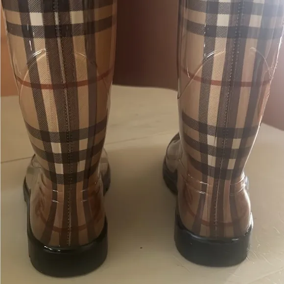 Burberry Checkered Waterproof Boots