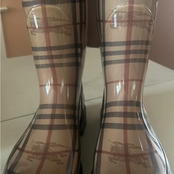 Burberry Checkered Waterproof Boots
