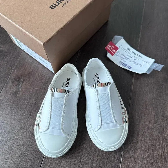 Burberry Kids Icon Stripe Slip-On Toddler Sneakers EU 23 NWT