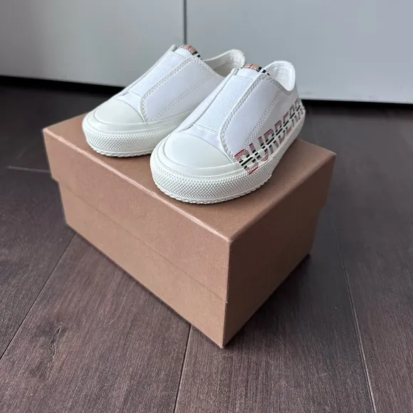 Burberry Kids Icon Stripe Slip-On Toddler Sneakers EU 23 NWT