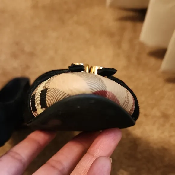 Burberry Suede and Nova Check Pattern Flats