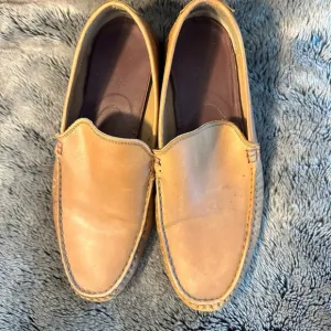 Burtons Menswear London Leather Slip On Tan Loafers, size 11