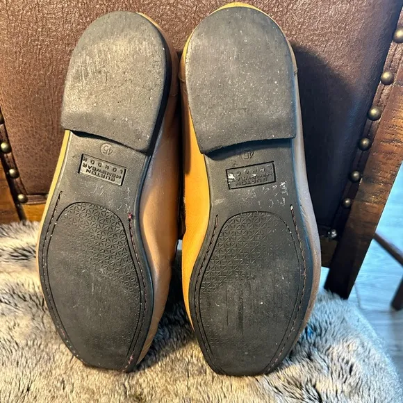 Burtons Menswear London Leather Slip On Tan Loafers, size 11