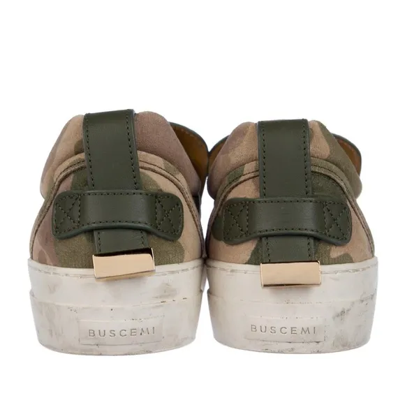 Buscemi Camo Suede Slip-On Sneakers