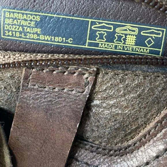 Bussola Barbados brown leather zip harness fur lined low heel ankle boots 37 NEW
