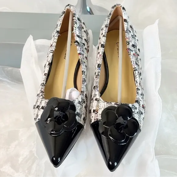 C. Paravano Flat Shoes Women I Pointed Toe Shoes For Women I Women Pumps I Tweed