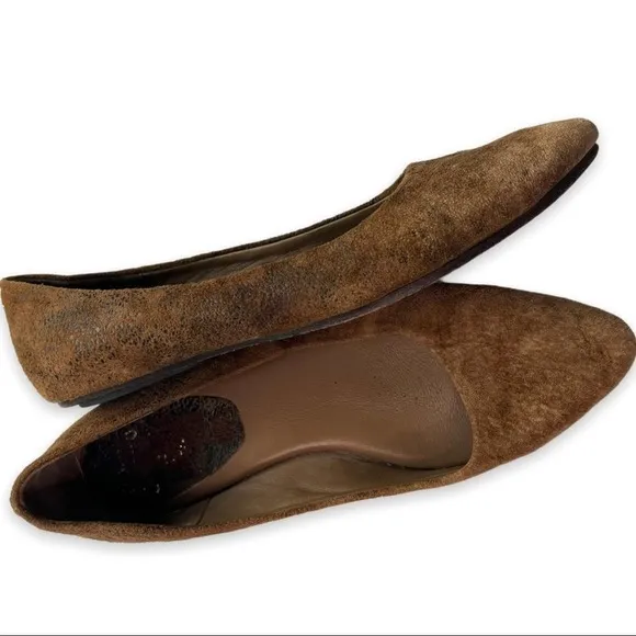 Calleen Cordero Leather Pointed Back Studded Flats