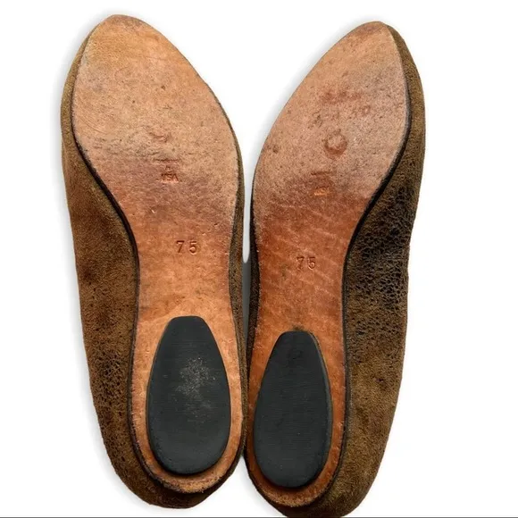 Calleen Cordero Leather Pointed Back Studded Flats