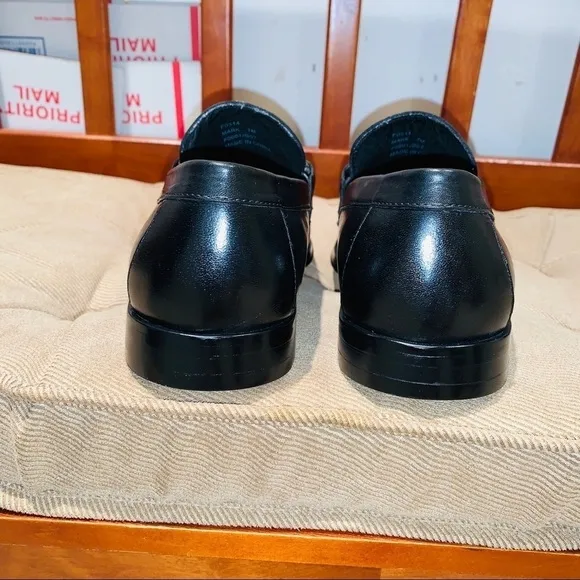 Calvin Klein Leather Buckle Black Loafers