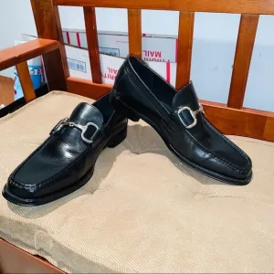 Calvin Klein Leather Buckle Black Loafers