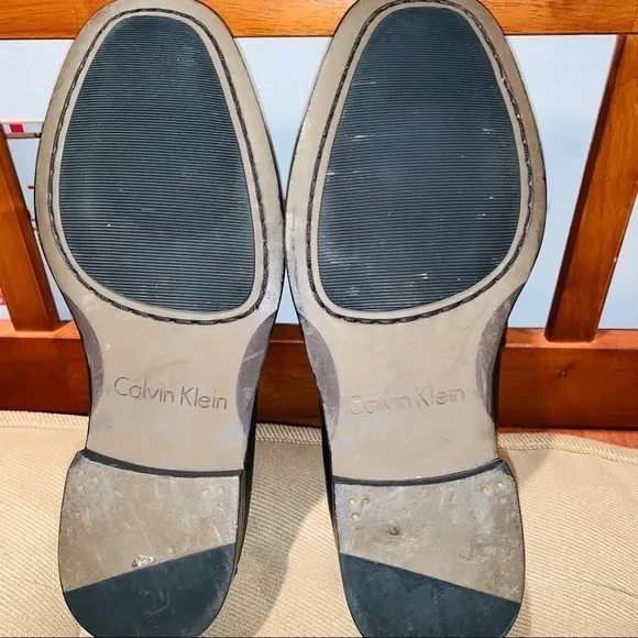 Calvin Klein Leather Buckle Black Loafers