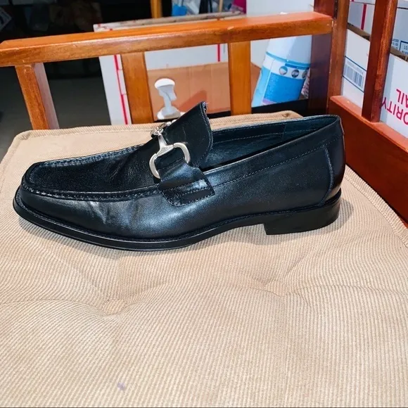 Calvin Klein Leather Buckle Black Loafers
