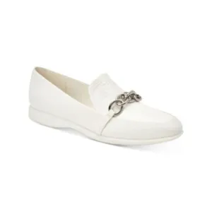 CALVIN KLEIN Womens White Lizard Print Chain Link Banda Wedge Loafers Shoes 5