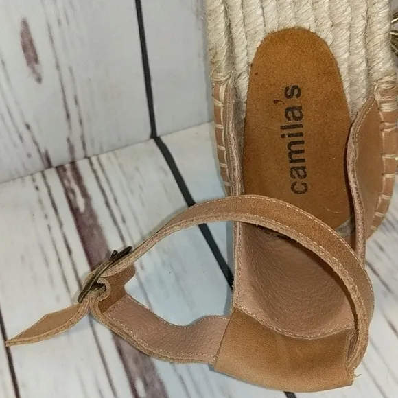 Camila's Feather Boho Chic Espadrilles Women's 7.5/8