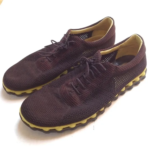 Camper Pelotas Sneakers Mens 14 Black Yellow Mesh Hiking Outdoor Vacation Travel
