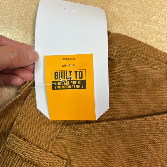 Carhartt Loose Fit Washed Duck Flannel-lined Utility Work Pant Size 40 x 32