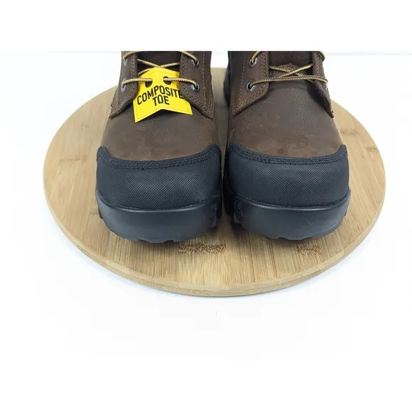Carhartt Work Boots Mens 10 M Brown Composite Toe 6&quot; Rugged Flex Waterproof
