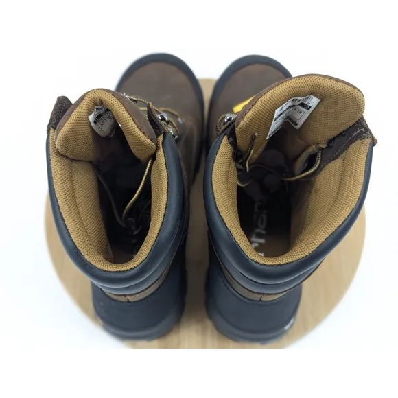 Carhartt Work Boots Mens 10 M Brown Composite Toe 6&quot; Rugged Flex Waterproof
