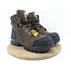 Carhartt Work Boots Mens 10 M Brown Composite Toe 6&quot; Rugged Flex Waterproof