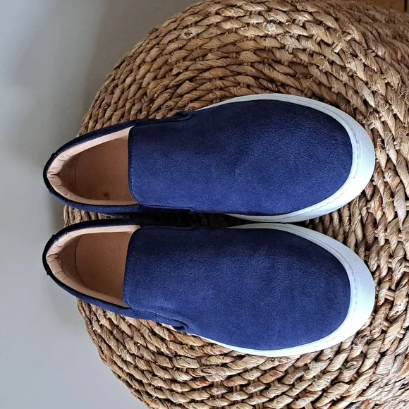 Carla Saint-Barth Uomo Mens Navy Suede Slip-On Loafer Sneakers Size EU42/US9